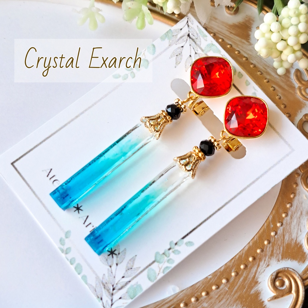 FF14イメージアクセサリー 水晶公、エメトセルクイヤリング(ピアス、イヤーカフ変更可能)