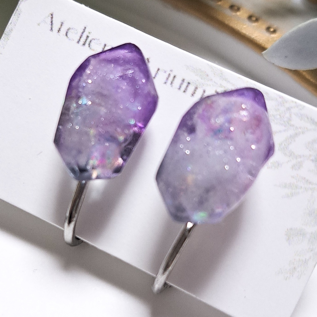 FF14 古代人イメージ 鉱石イヤリング(ピアス、イヤーカフ変更可能)