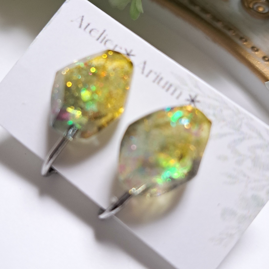 FF14 古代人イメージ 鉱石イヤリング(ピアス、イヤーカフ変更可能)