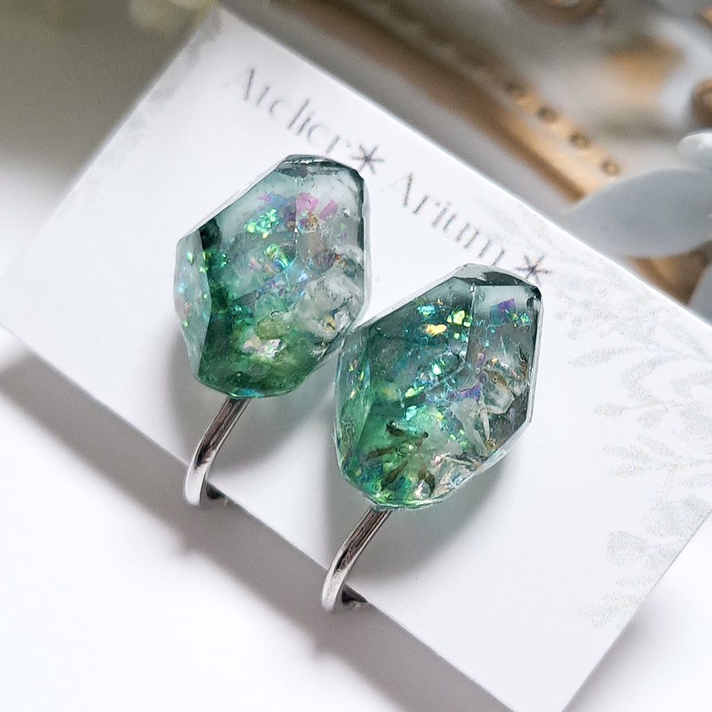 FF14 古代人イメージ 鉱石イヤリング(ピアス、イヤーカフ変更可能)