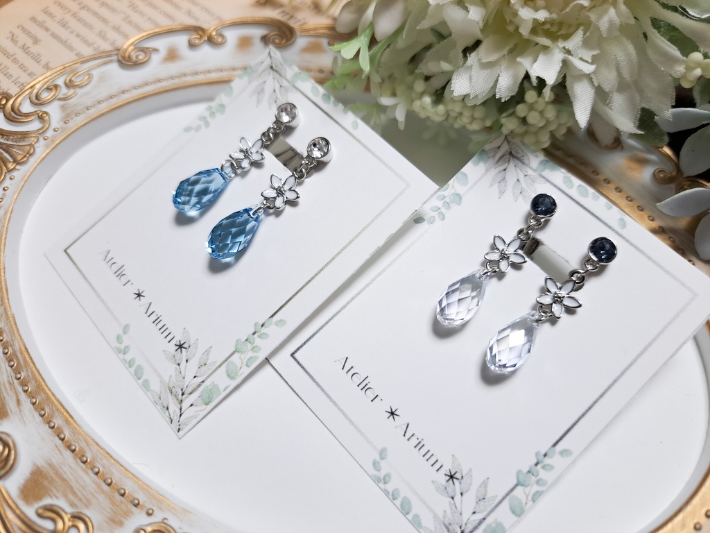 FF14 古代人イメージ 光の花イヤリング(ピアスに変更可能です)