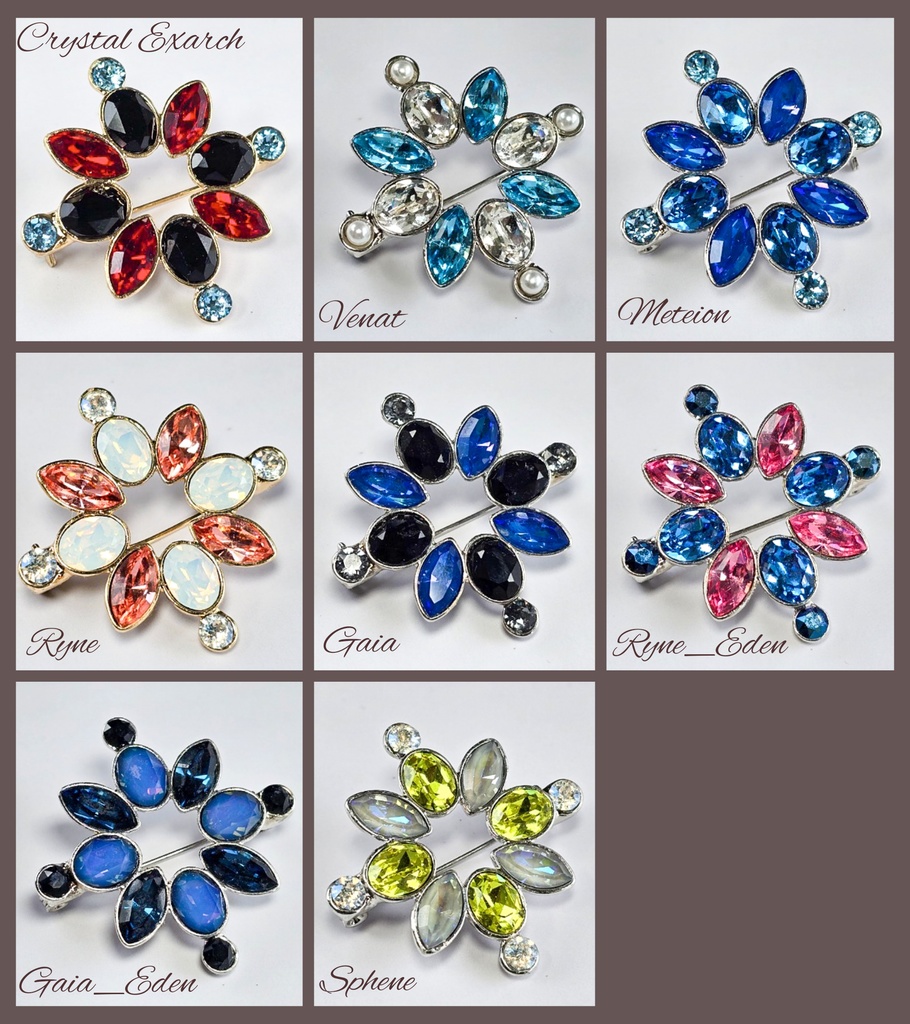 【FF14】NPCイメージブローチ(クリスタルフラワーブローチ)