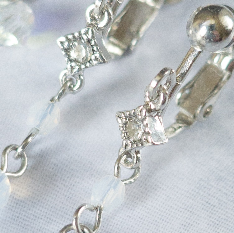 星海、エルピスの花イメージイヤリング(ピアス変更可)、ペンダント