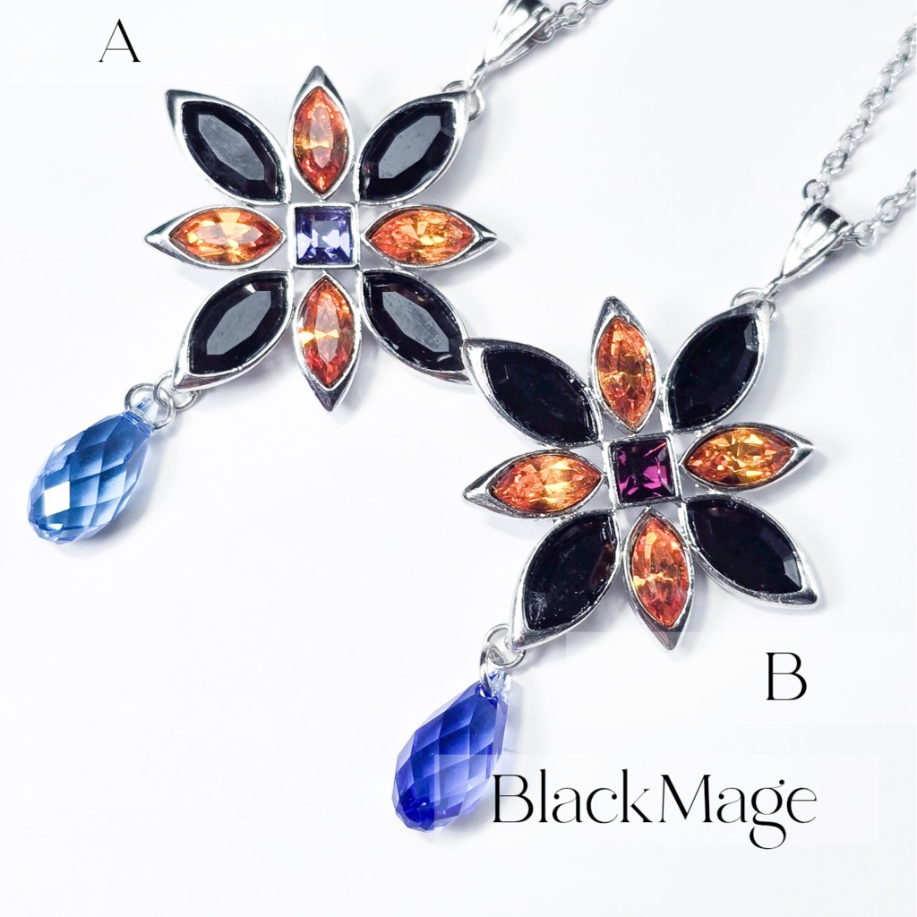 【Crystal Bloom ー花星晶ー】FF14 ジョブイメージペンダント【黒魔道士】