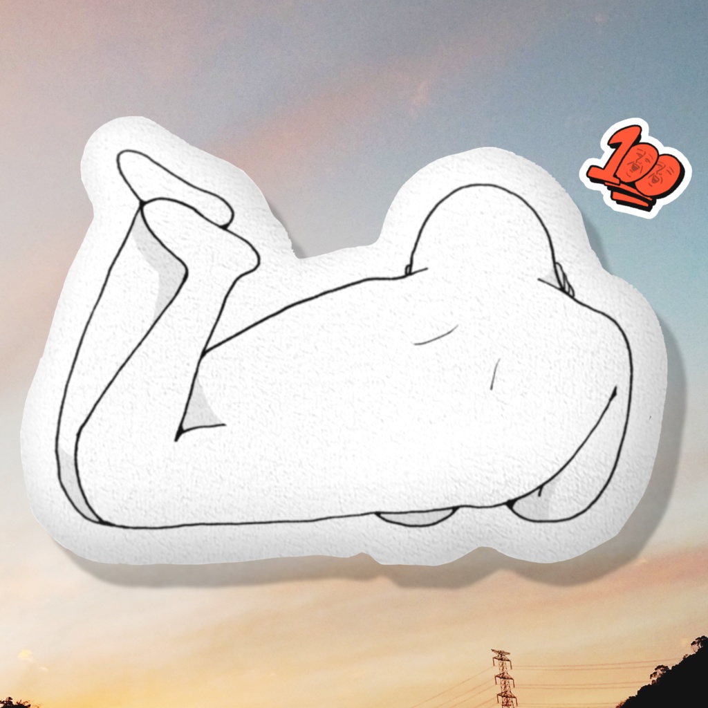 ふわふわ自画像クッション