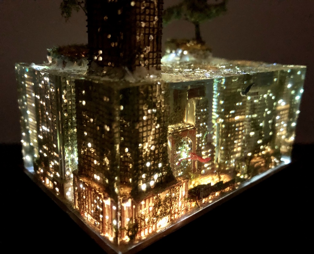 水没夜景ジオラマ