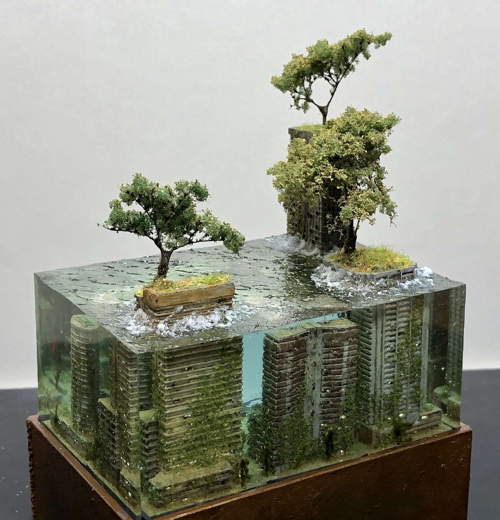 水没夜景ジオラマ