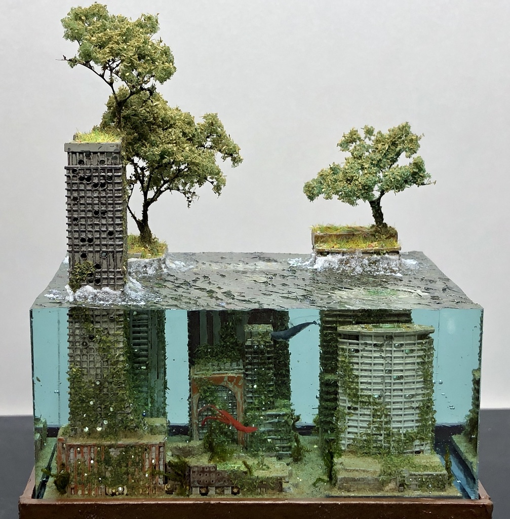 水没夜景ジオラマ