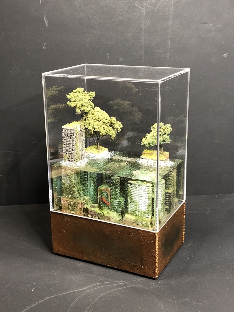 水没夜景ジオラマ