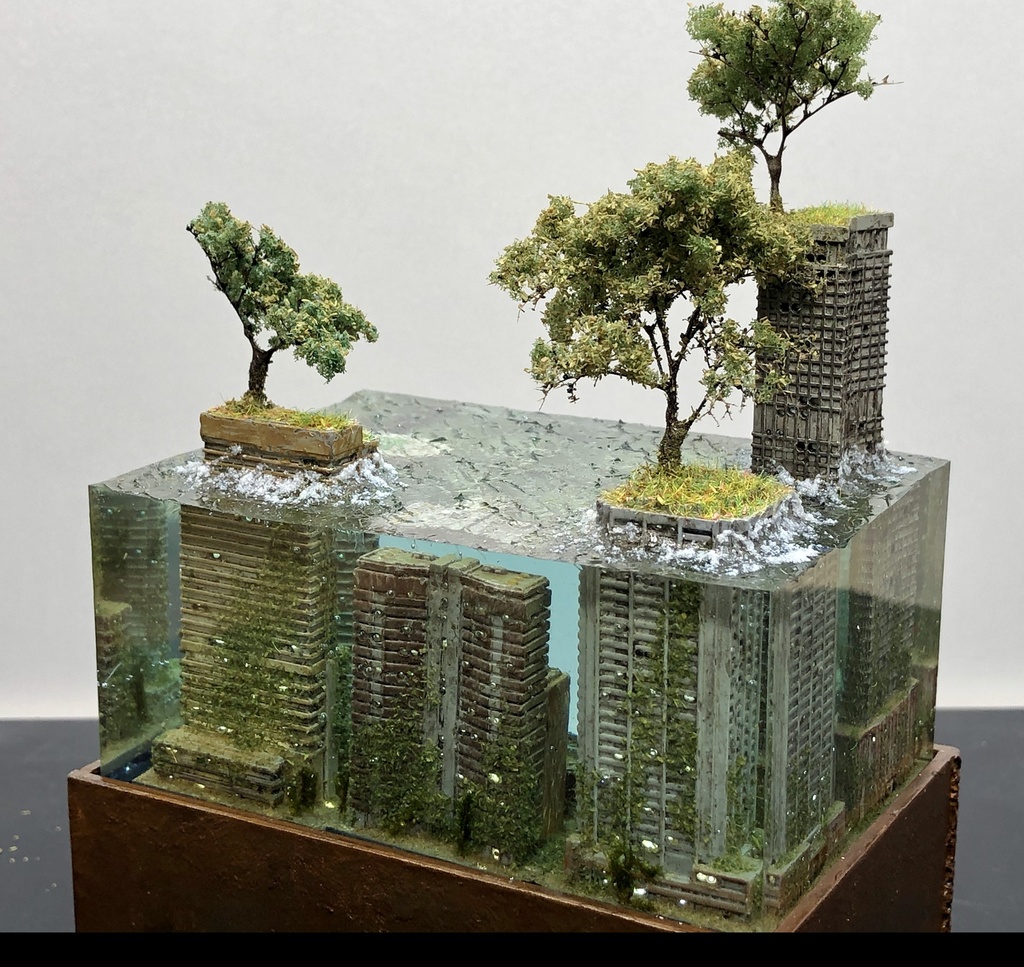 水没夜景ジオラマ