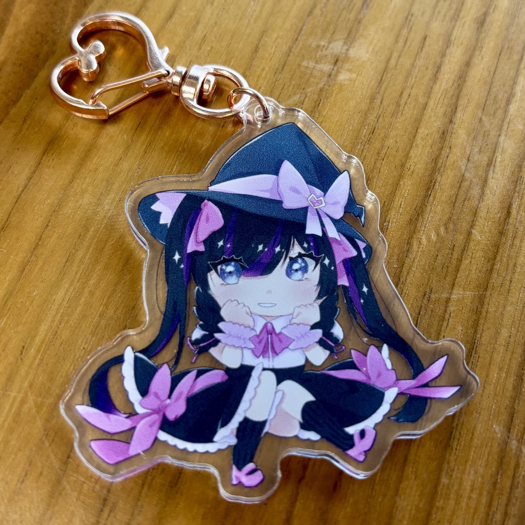 アクリルキーホルダー(ピンク魔女)