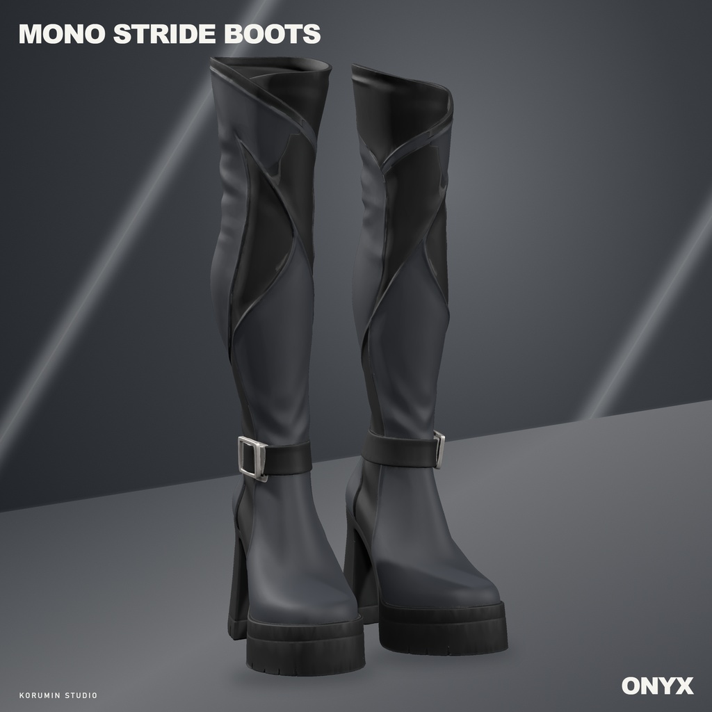 【10アバター対応・6色】MONO STRIDE BOOTS|厚底ロングブーツ