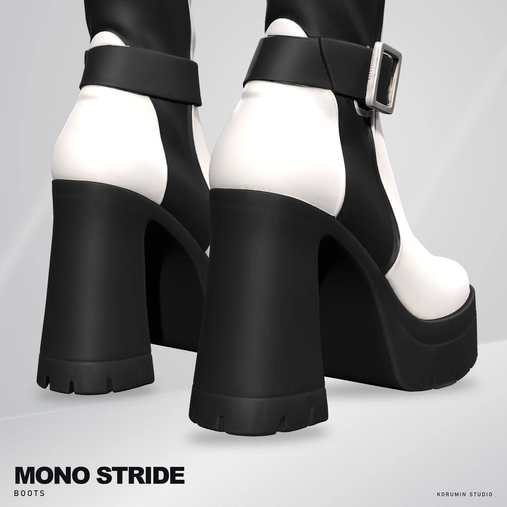 【10アバター対応・6色】MONO STRIDE BOOTS|厚底ロングブーツ