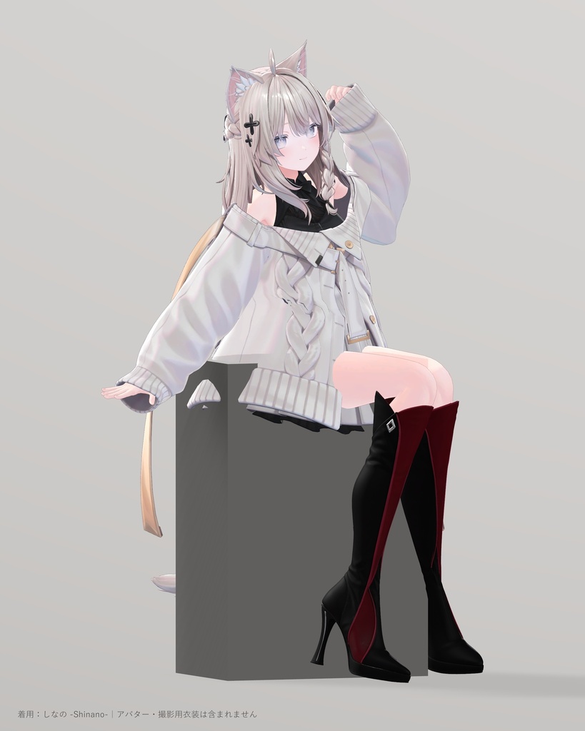 【20アバター対応・8色】VELVET EDGE BOOTS|ロングブーツ・lilToon