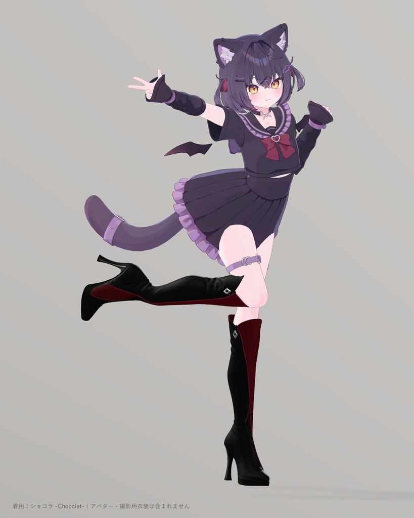 【20アバター対応・8色】VELVET EDGE BOOTS|ロングブーツ・lilToon
