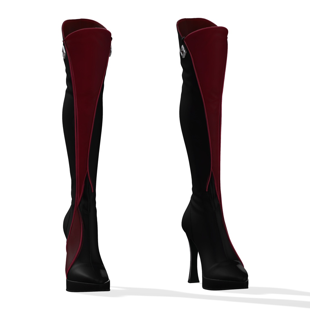 【20アバター対応・8色】VELVET EDGE BOOTS|ロングブーツ・lilToon