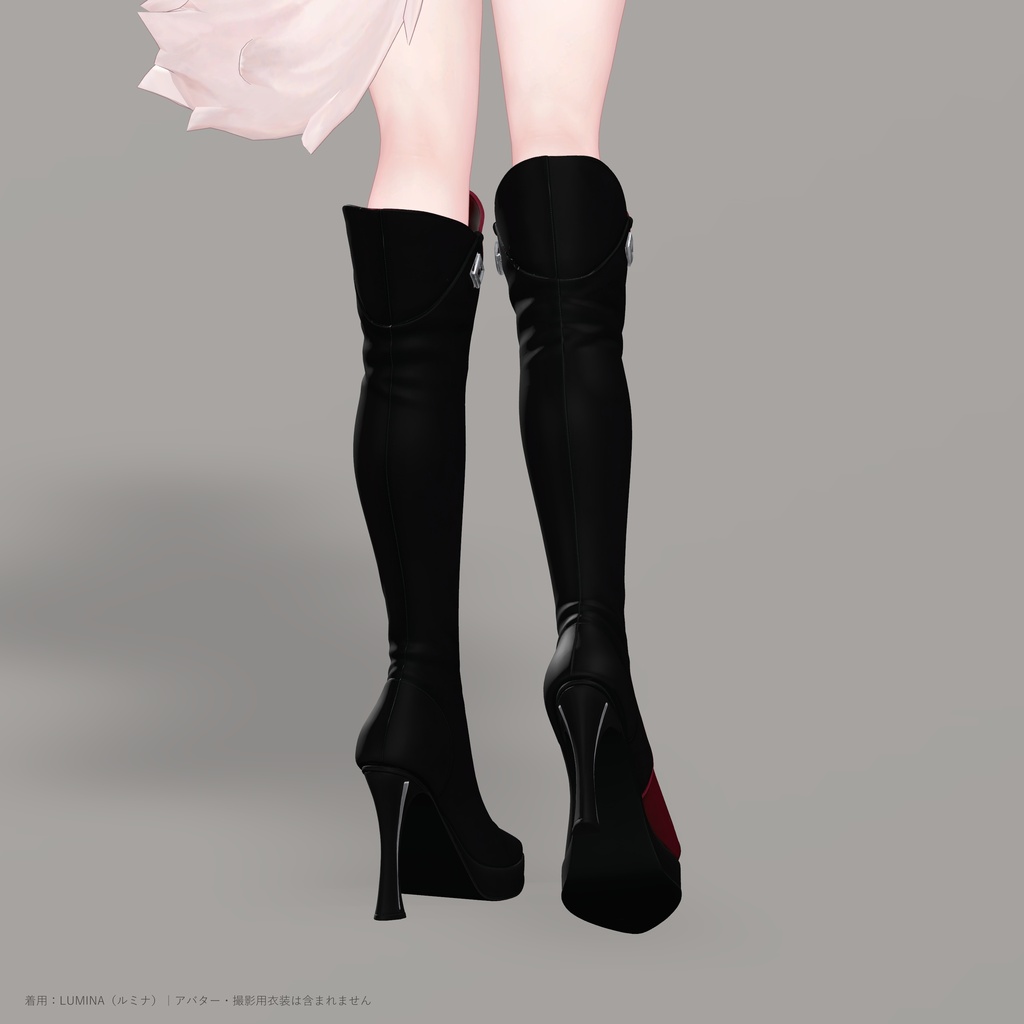 【20アバター対応・8色】VELVET EDGE BOOTS|ロングブーツ・lilToon