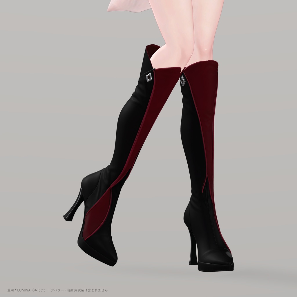 【20アバター対応・8色】VELVET EDGE BOOTS|ロングブーツ・lilToon