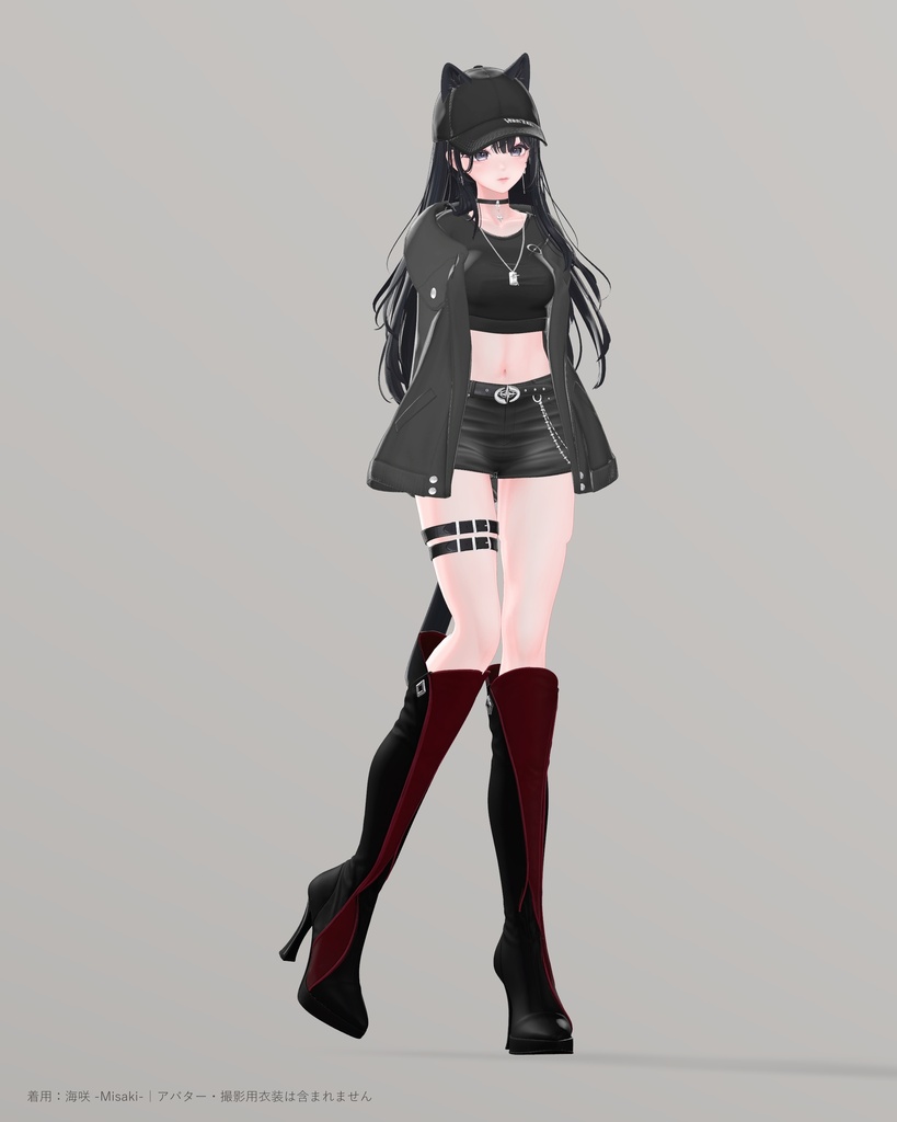 【20アバター対応・8色】VELVET EDGE BOOTS|ロングブーツ・lilToon