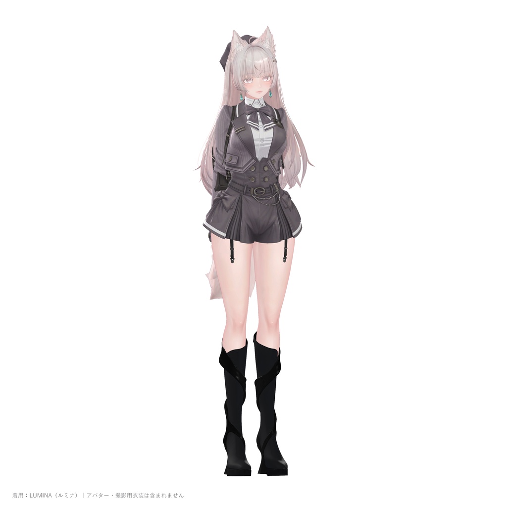 【10色・21アバター対応】FOLDED ECLIPSE BOOTS|スカルプチャーロングブーツ