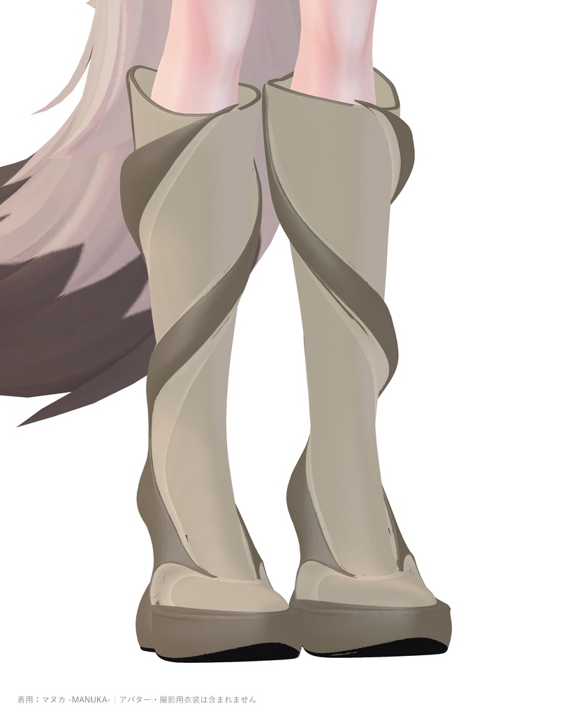 【10色・21アバター対応】VELVET GRAVITY BOOTS|アシンメトリーロングブーツ