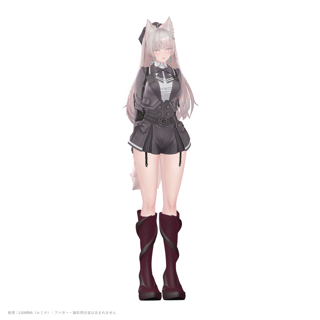 【10色・21アバター対応】VELVET GRAVITY BOOTS|アシンメトリーロングブーツ
