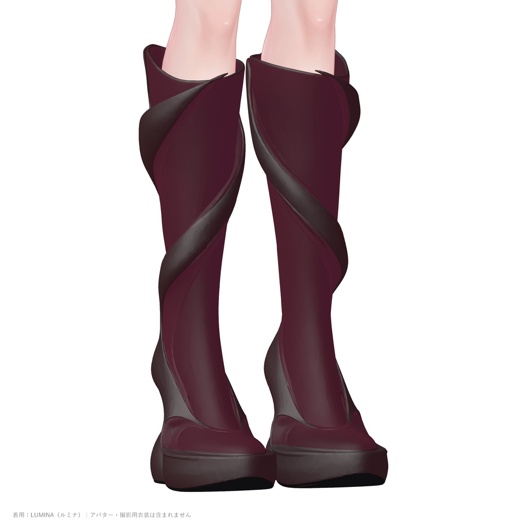 【10色・21アバター対応】VELVET GRAVITY BOOTS｜アシンメトリーロングブーツ