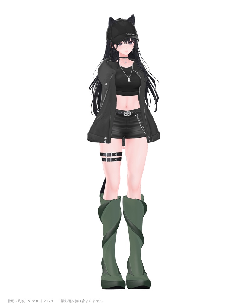 【10色・21アバター対応】VELVET GRAVITY BOOTS|アシンメトリーロングブーツ