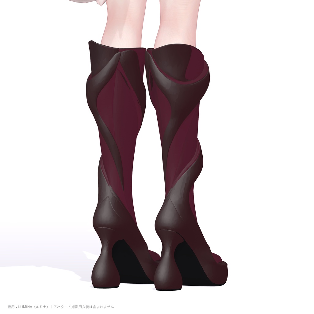 【10色・21アバター対応】VELVET GRAVITY BOOTS|アシンメトリーロングブーツ
