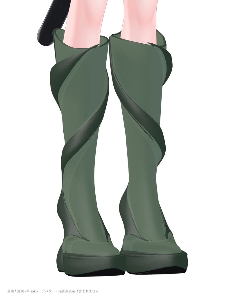 【10色・21アバター対応】VELVET GRAVITY BOOTS|アシンメトリーロングブーツ