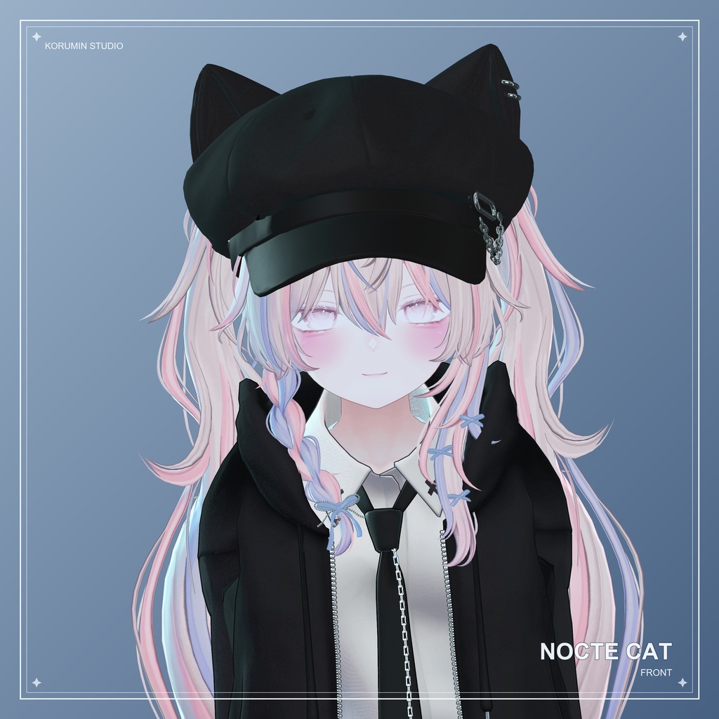【VRChat・MA対応】NOCTE CAT|猫耳キャスケット