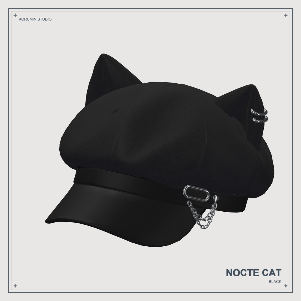 【VRChat・MA対応】NOCTE CAT|猫耳キャスケット