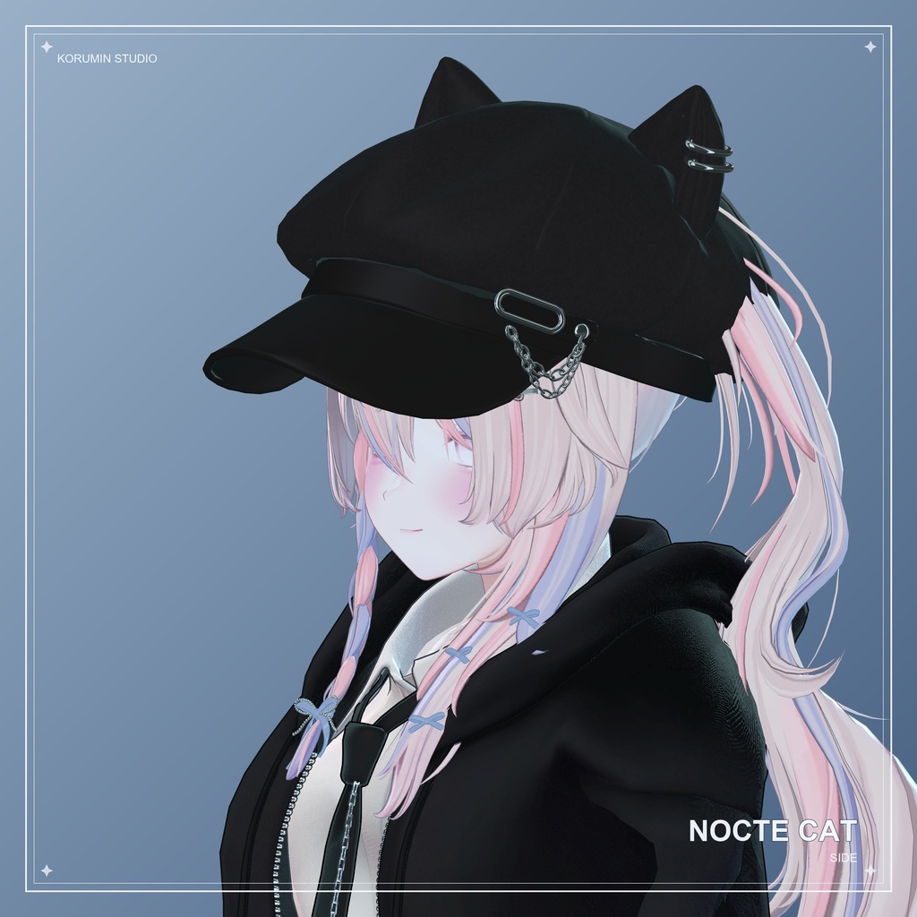 【VRChat・MA対応】NOCTE CAT|猫耳キャスケット