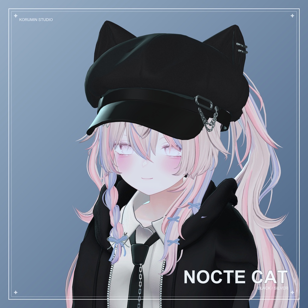 【VRChat・MA対応】NOCTE CAT|猫耳キャスケット