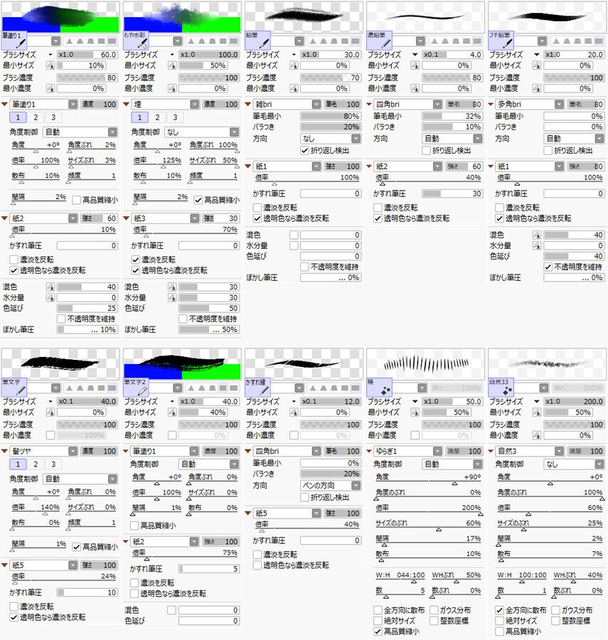 SAI2用ブラシ一式