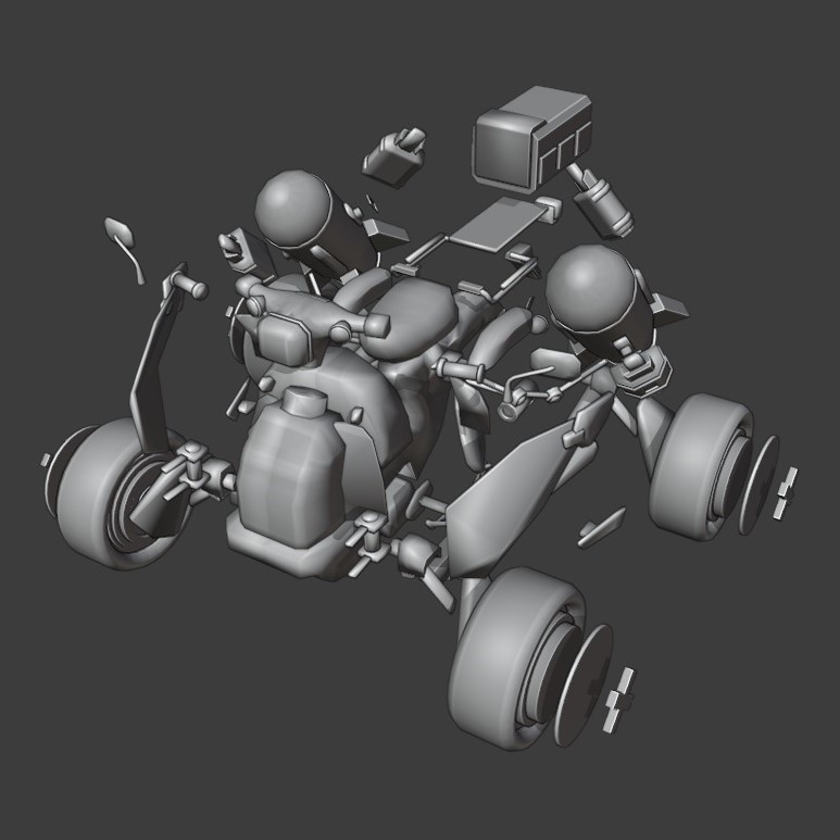 【VRChat向け3Dモデル】BUGGY TYPE-347