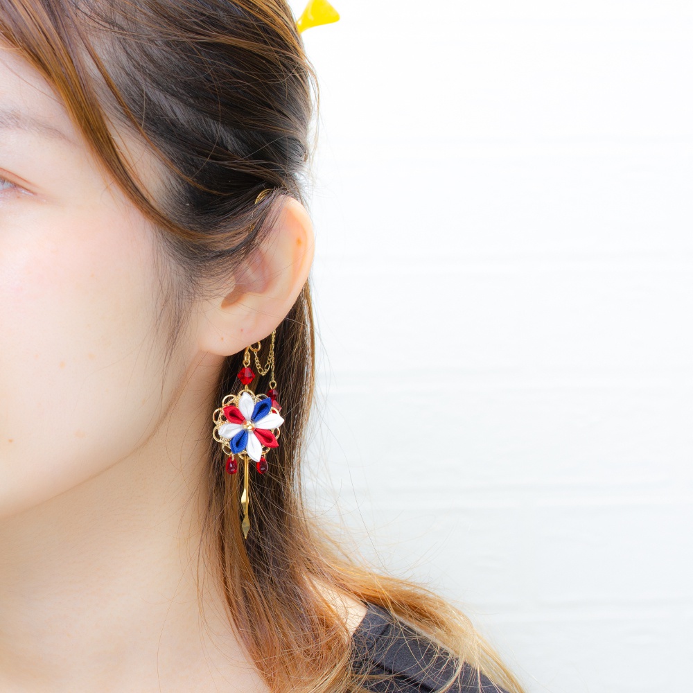 つまみ細工 オリジナルイヤーフック オーダー