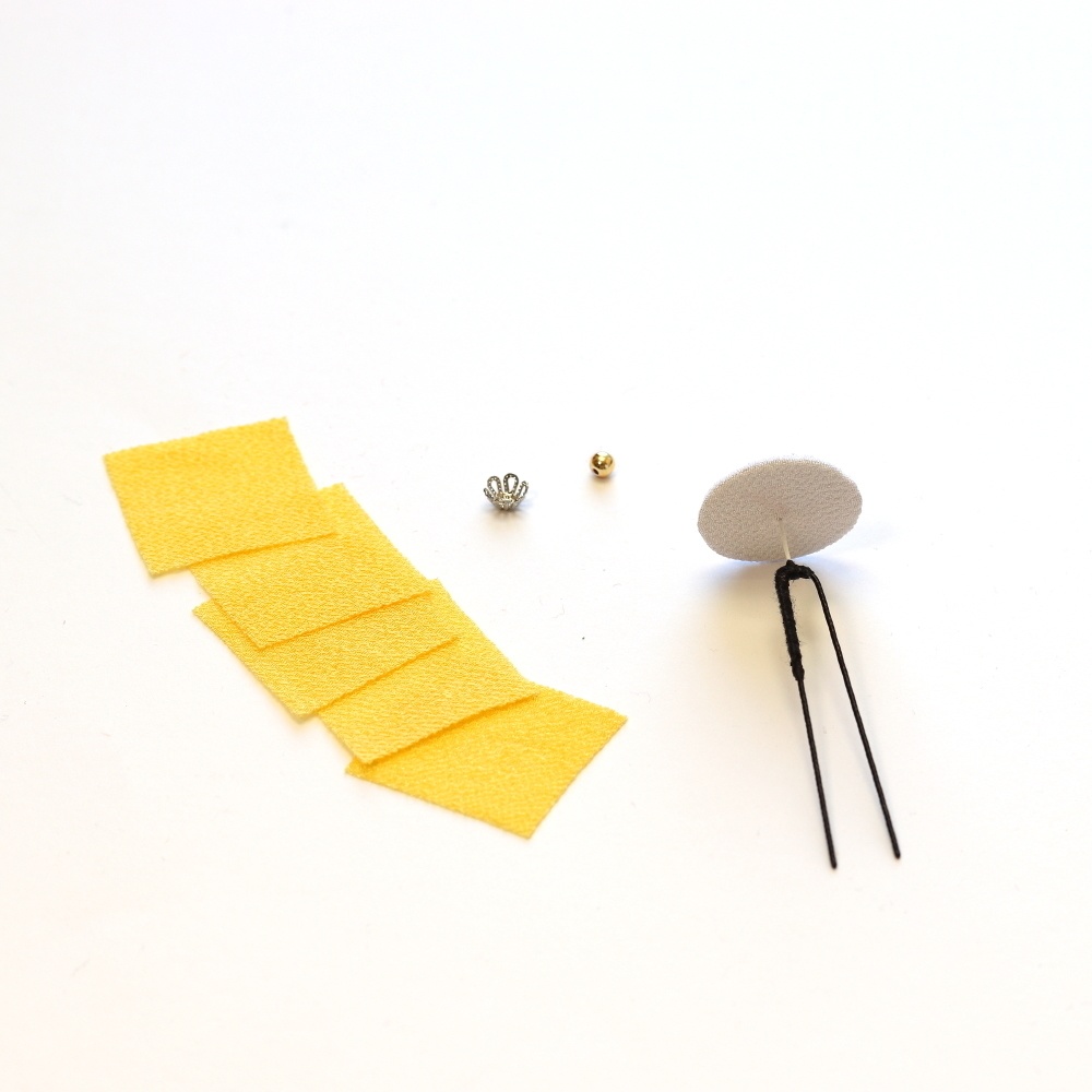 つまみ細工キット Uピン ハニー