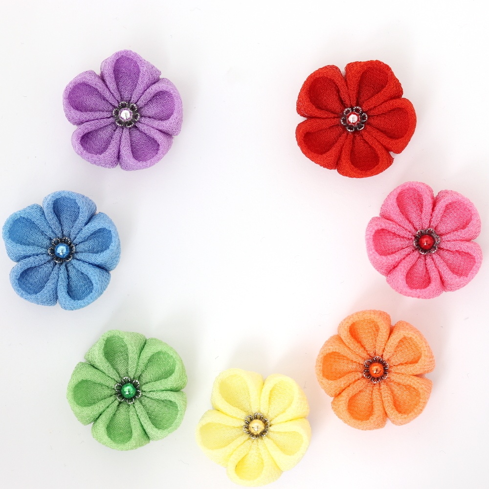 つまみ細工キット Uピン ミント