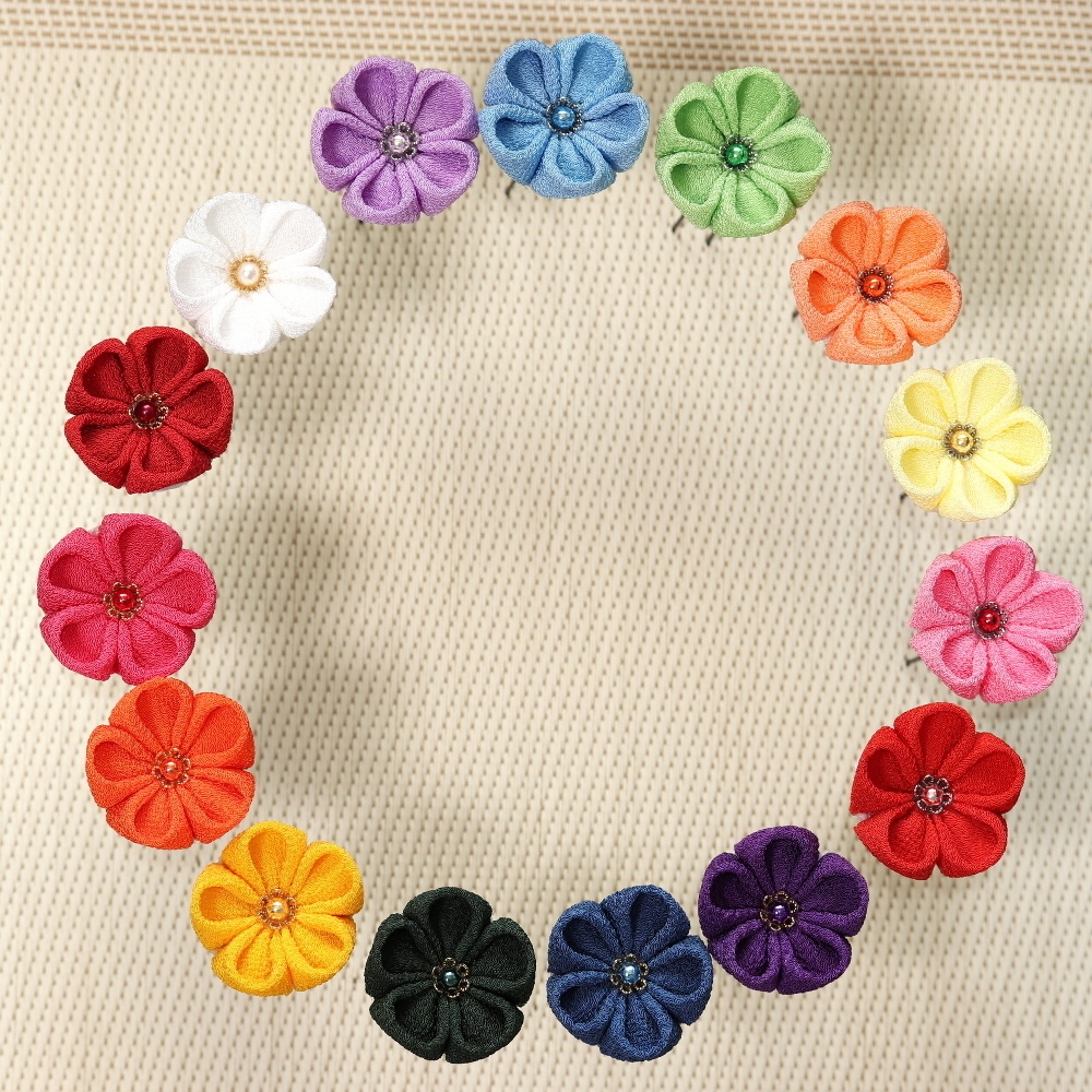 つまみ細工キット Uピン 真紅