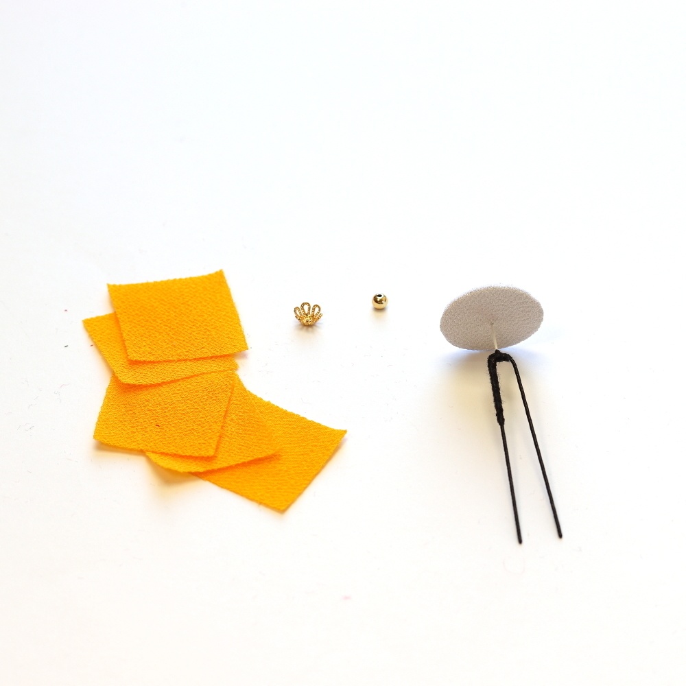 つまみ細工キット Uピン レモン