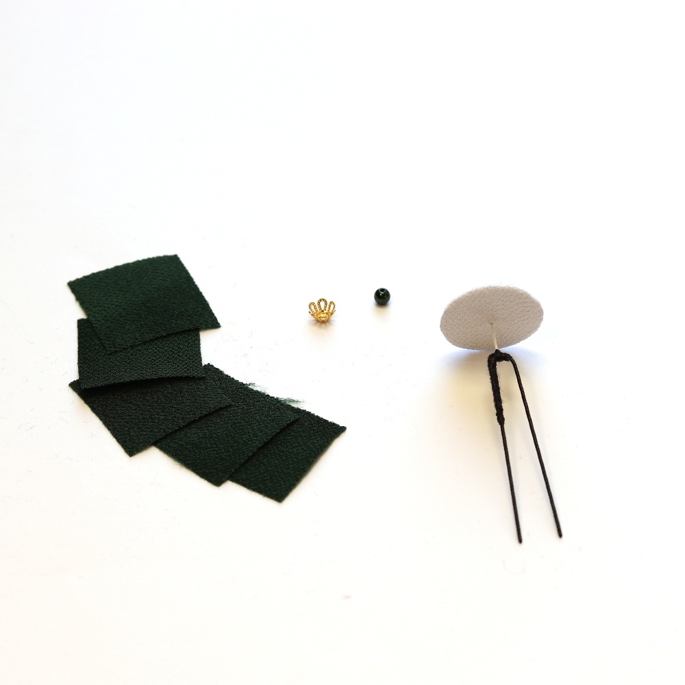 つまみ細工キット Uピン 若葉