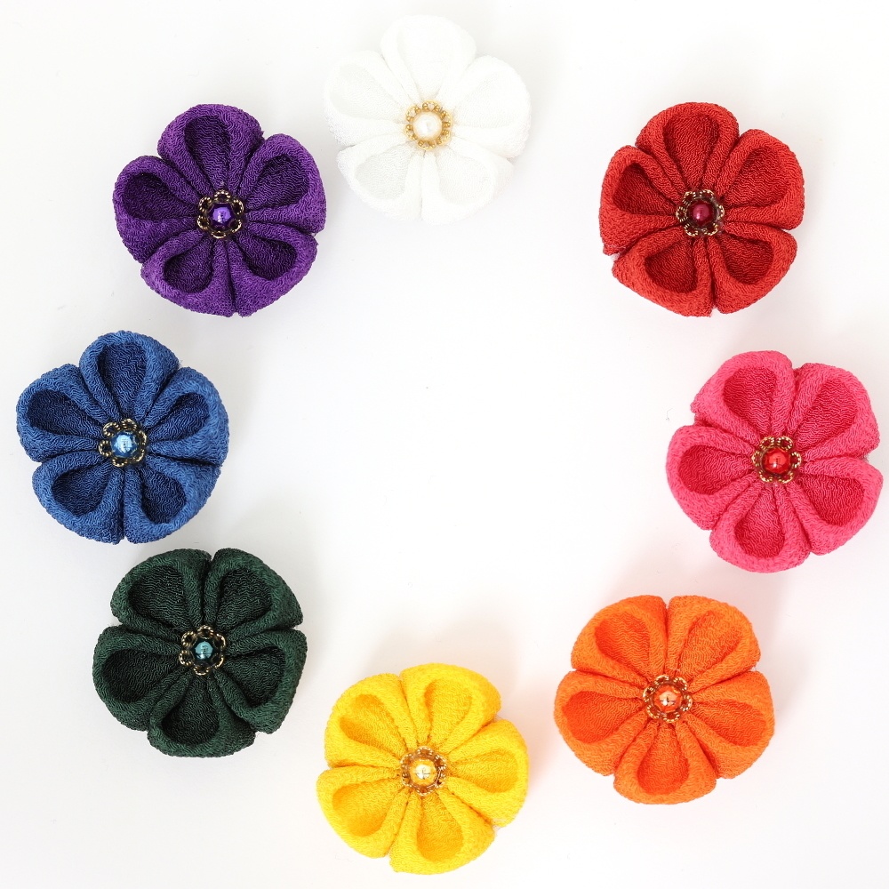 つまみ細工キット Uピン 純白