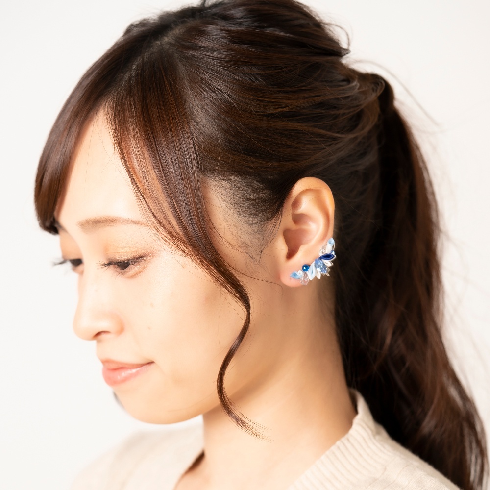 【オーダー専用】つまみ細工 オリジナルイヤーカフ