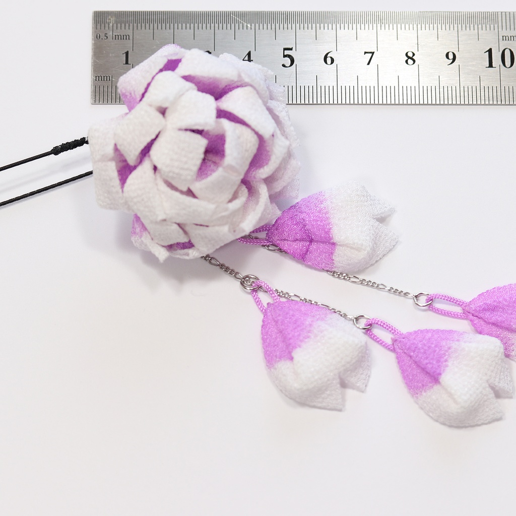 つまみ細工髪飾り 推し色カラーオーダー可 #001 成人式 七五三 浴衣 着物