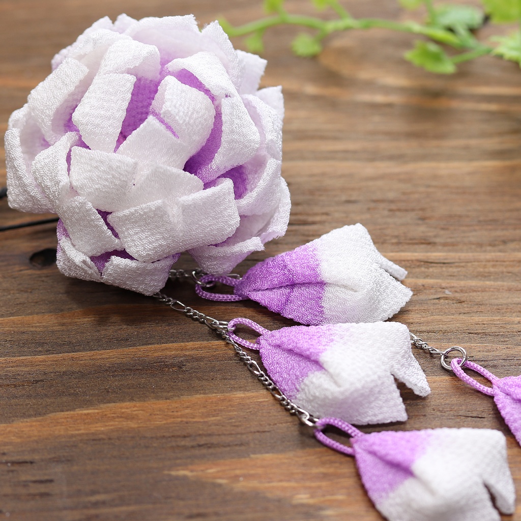 つまみ細工髪飾り 推し色カラーオーダー可 #001 成人式 七五三 浴衣 着物