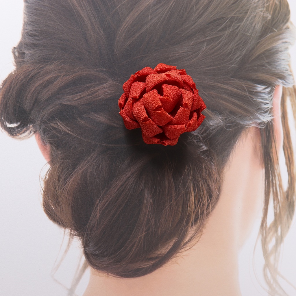 つまみ細工髪飾り 推し色カラーオーダー可 #001 成人式 七五三 浴衣 着物