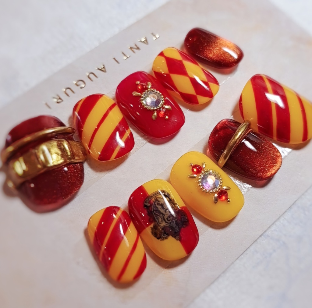 グリフィンドール風ネイルチップ