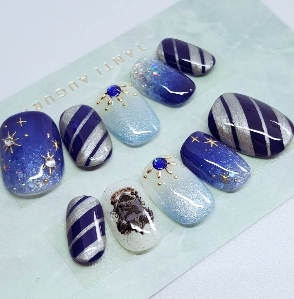 レイブンクロー風ネイルチップ