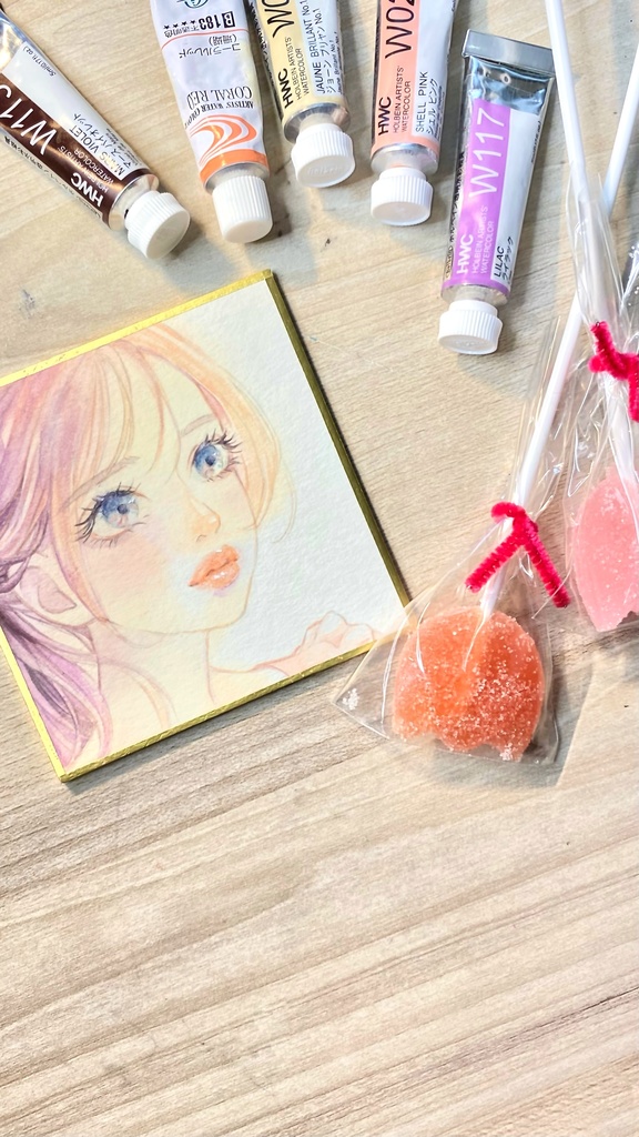 色紙ドローイング(2023年夏)06